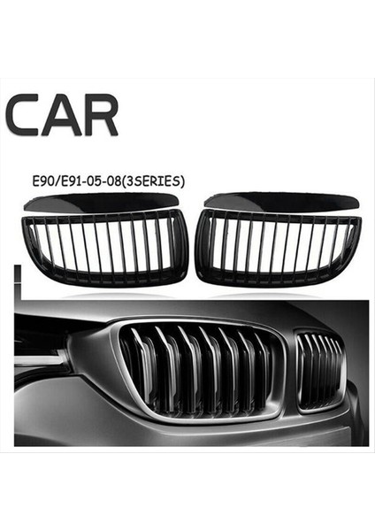 Araba Ön Tampon Izgara Tek Hat Izgara Izgara Bmw 3 Için Modifiye Izgara E90 E91 2005-2009 (Yurt Dışından) indirimleri