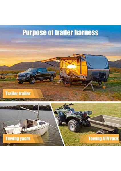 Abd&#39 Den Avrupa Römorku Işık Dönüştürücüsü 7 Yolu Düz Soket (Abd Aracı)-13 Pimli Yuvarlak Fişe (Ab Fragman) (Yurt Dışından)