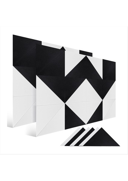 Akustik Paneller 24 Paket Ses Geçirmez Duvar Panelleri Kendi Yapışkan Ses Emici Üçgen Ses Geçirmez Paneller (Yurt Dışından)