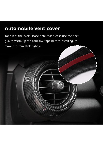 Araba Gösterge Tablosu Yan Hava Havalandırma Dekorasyon Yüzük Kapağı Trim Araç Çıkartma Mini Cooper Için Karbon Fiber Stil F55 F56 F57 (Yurt Dışından) fiyatları