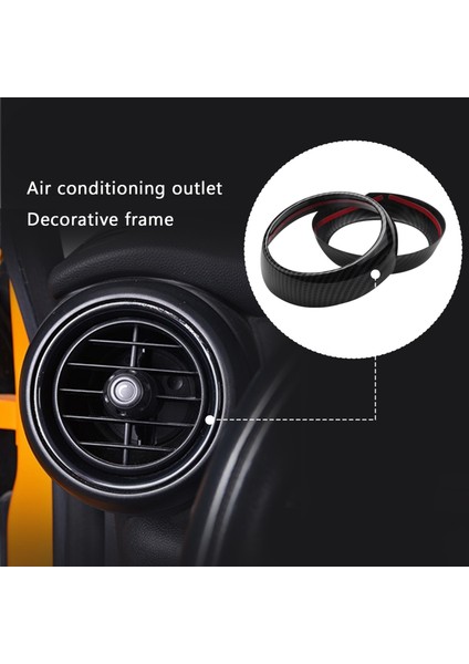 Araba Gösterge Tablosu Yan Hava Havalandırma Dekorasyon Yüzük Kapağı Trim Araç Çıkartma Mini Cooper Için Karbon Fiber Stil F55 F56 F57 (Yurt Dışından) fırsatları