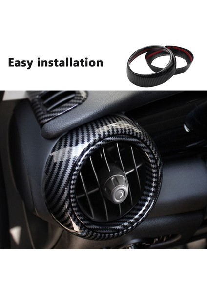 Araba Gösterge Tablosu Yan Hava Havalandırma Dekorasyon Yüzük Kapağı Trim Araç Çıkartma Mini Cooper Için Karbon Fiber Stil F55 F56 F57 (Yurt Dışından) indirimleri