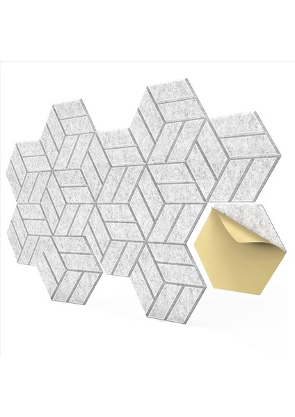 48 Paket Kendi Yapışkan Akustik Paneller Altıgen Ses Döyesi Köpük Panelleri Stüdyo B Için Kullanılan Duvar Için Ses Geçirmez Dolgu (Yurt Dışından) modelleri