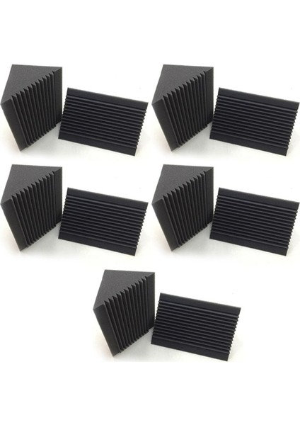 30 Pcs Akustik Köpük Kömür/siyah Bas Tuzağı Ses Emme Stüdyosu Ses Yalıtımı Köşe Duvar 12 x 12 x 24 cm (Yurt Dışından)