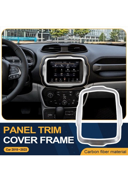 Araba Ön Navigasyon Gps Panel Dekoratif Kapak Çerçevesi Jeep Renegade 2018-2023 Iç Aksesuarlar Gümüş (Yurt Dışından) fırsatları