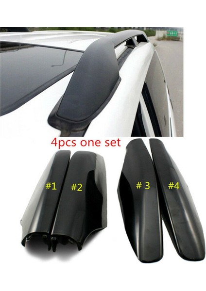 Çatı Rafı Ray Uç Kapağı 8pcs Toyota Land Cruiser Prado FJ120 2003-2009 Siyah Için (Yurt Dışından) fırsatları