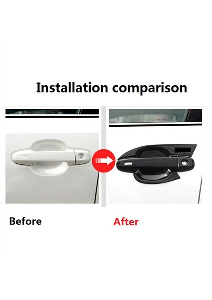 8x Otomatik Araba Ön Kapı Tutucu Kase Kapak Toyota Için Koruyucu Döşeme Karbon Fiber Çıkartmalar Chr C-Hr 2016-2020 Aksesuarlar (Yurt Dışından) modelleri