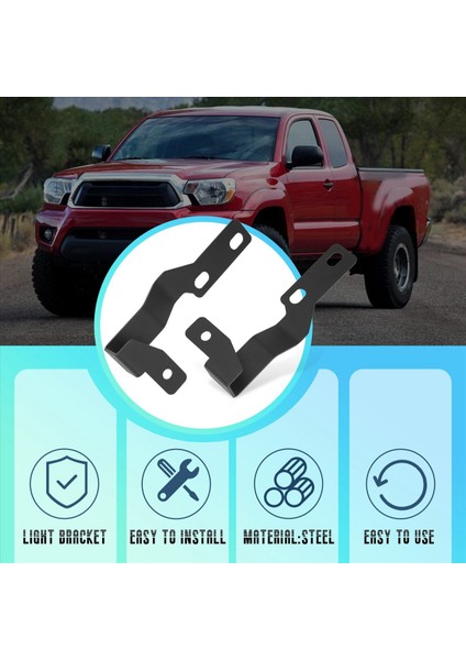 Toyota Tacoma 2005-2015 Için LED Işık Kapsül Metal Kaput Montaj Braket Kiti/hendek Kaputu Işık Braketleri Siyah (Yurt Dışından) fırsatları