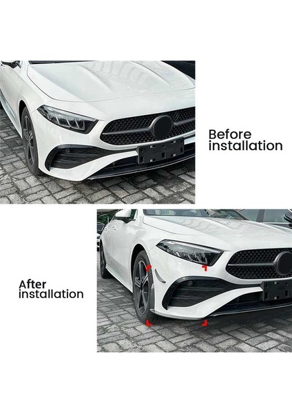 Mercedes-Benz A-Serisi W177 2023 A180 A200 Ön Tampon Dudak Açısı Difüzör Spitter Spoiler Koruyucu B (Yurt Dışından) fiyatları