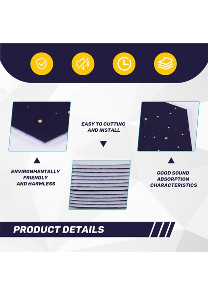 12 Paket Yıldızlı Gökyüzü Altıgen Akustik Paneller Ses Proofing Palding Stüdyo Akustik Tedavisi Için Ses Emici Panel (Yurt Dışından) modelleri