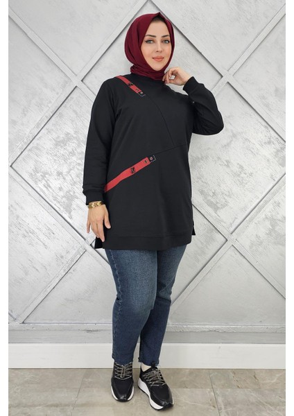 Kadın Düğme ve Kombin Detaylı Tesettür Tunik modelleri