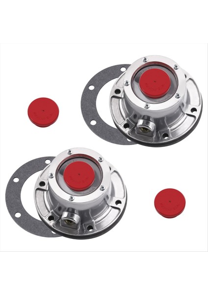 343-4024 Stemco Için Römork Göbek Kapakları Ekstra 4 Kauçuk Tıkaç ve Contalı Römork Aks Için Alüminyum Göbek Kapağı (2 Paketi) (Yurt Dışından)