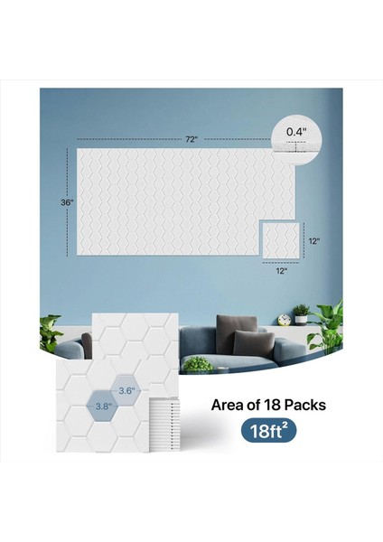 15 Paket Ses Geçirmez Duvar Panelleri 12X12X0 4 Inç Kendi Kendine Yapışkan Ses Emici Panel Ses Geçirmez Paneller Beyaz (Yurt Dışından) fiyatları