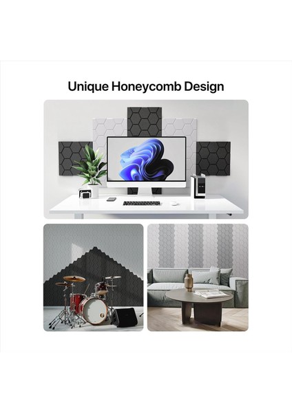 15 Paket Ses Geçirmez Duvar Panelleri 12X12X0 4 Inç Kendi Kendine Yapışkan Ses Emici Panel Ses Geçirmez Paneller Beyaz (Yurt Dışından) indirimleri