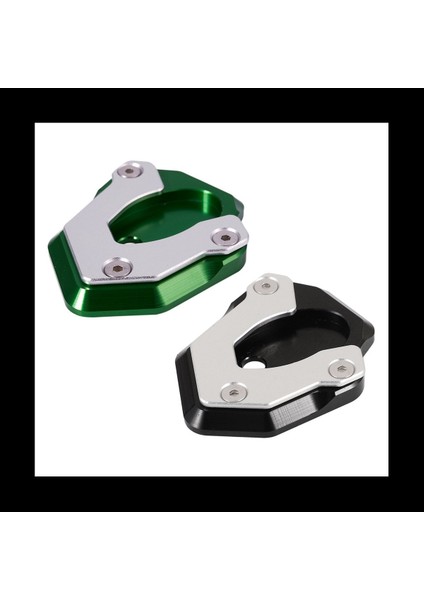 2x Motosiklet Kickstand Ayak Tarafı Stand Uzantı Pad Kawasaki Z400 Z650 Z900 Ninja 250/300 650 (Siyah) (Yurt Dışından)
