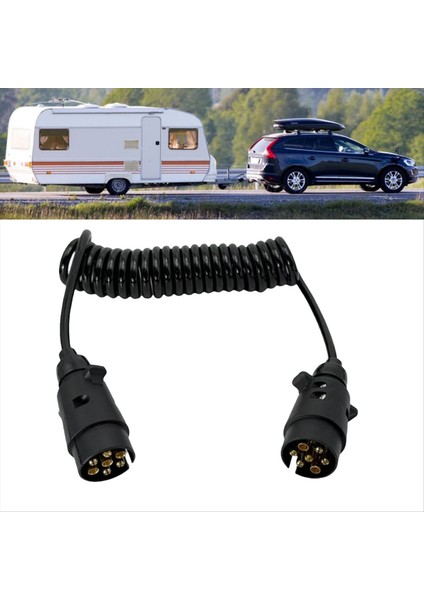 12V Römork Yay Tel 2m 7 Çekirdek Yay Çekme Avrupa Ticari Araçlar Için Kampçılar Kampçıları Araba Römork Teli (Yurt Dışından) fiyatları