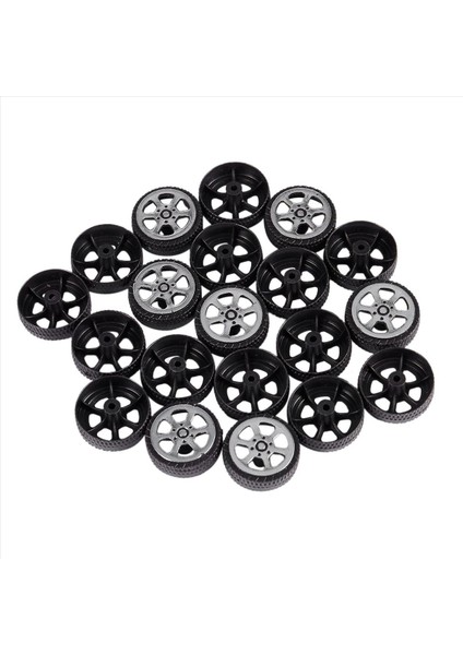 Plastik Rulo 2mm Dia Şaft Araç Kamyonu Model Oyuncaklar Tekerlek 20MMX6MM 100 Pcs (Yurt Dışından) fiyatları