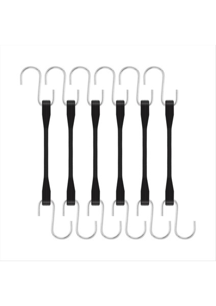 Kancalı Kauçuk Kablolar 6 Inç Kauçuk Bungee Kordonları Ağır Hizmetli Dış Mekan Kamyon Kamyon Kancaları Van (Yurt Dışından)