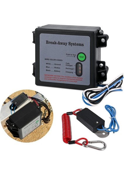 Römork Frenleri Parçalanma Kiti LED Test Işığı Elektrikli Kırılma Sistemi Evrensel Römork Fren Denetleyicisi (Yurt Dışından) fiyatları