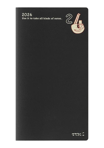 S19-MIDORI Pocket Diary B6 Slim 2026 Aylik Planlayici
