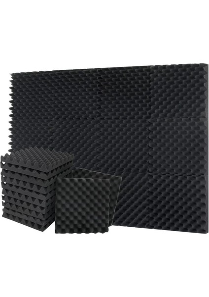 12 Paket Kendi Yapışkan Ses Geçirmez Köpük Paneller Yoğunluklu Ses Tutulmamış Duvar Panelleri Yumurta Sandığı Ses Panelleri - 1 18X12X12IN (Yurt Dışından)