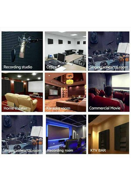 24 Pcs Akustik Paneller Köpük Tahtası Stüdyosu Ses Emici Güvenlik Duvarı Karoları Yankı ve Gürültüyü Azaltmaya (Yurt Dışından) fırsatları