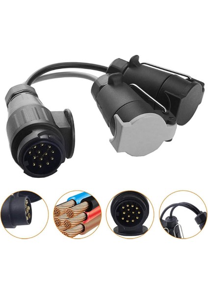 Trailer Uzatma Adaptörü 13 Pimli Ila 7 Pimli N ve S Uzatma Kablosu Adaptör Römork Fişi Kapak (Yurt Dışından) indirimleri