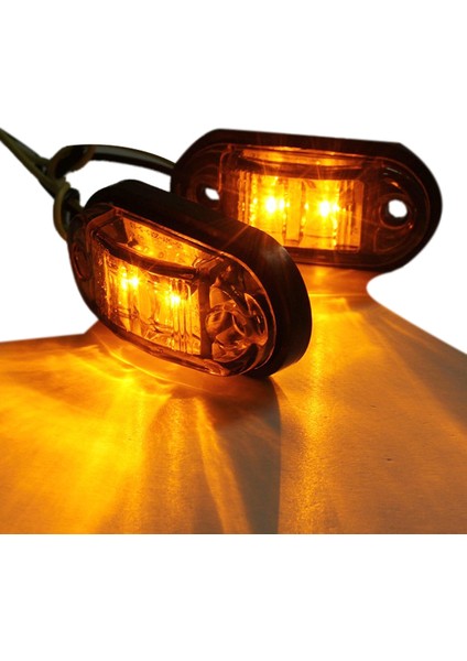 12V / 24V 2 LED Yan Işaret Lambası Lambası Araba Kamyonu Römorku E-Işaretli Kehribar (Yurt Dışından) fiyatları