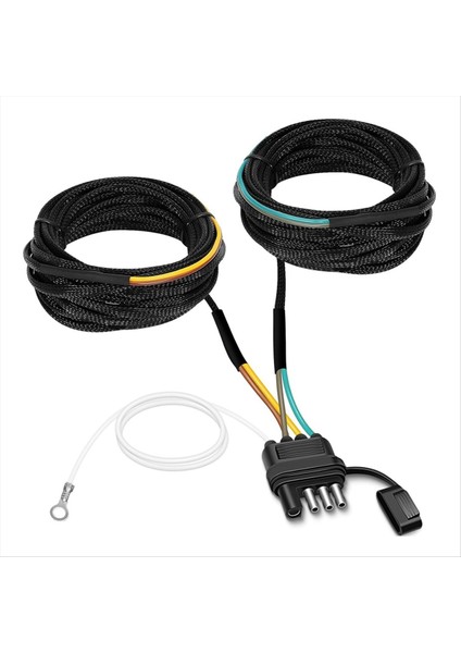 22FT 4 Pin 5 Telli Römork Kablo Demeti Römork Işık Kiti 5 Tel 4 Pim Kablo Demeti Römork Konektörü Tel Fiş Rv Tekne (Yurt Dışından)