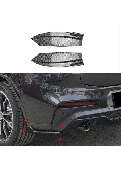 Araba Arka Tampon Dudak Difüzör Ayırıcı Kanatçık Önlük Spoiler Karbon Fiber Döşeme Bmw X4 G02 M Sport 2018-2021 (Yurt Dışından) fiyatları