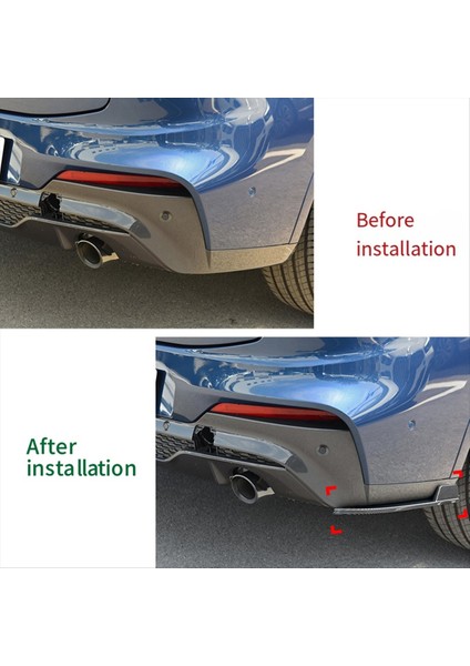 Araba Arka Tampon Dudak Difüzör Ayırıcı Kanatçık Önlük Spoiler Karbon Fiber Döşeme Bmw X4 G02 M Sport 2018-2021 (Yurt Dışından) fırsatları