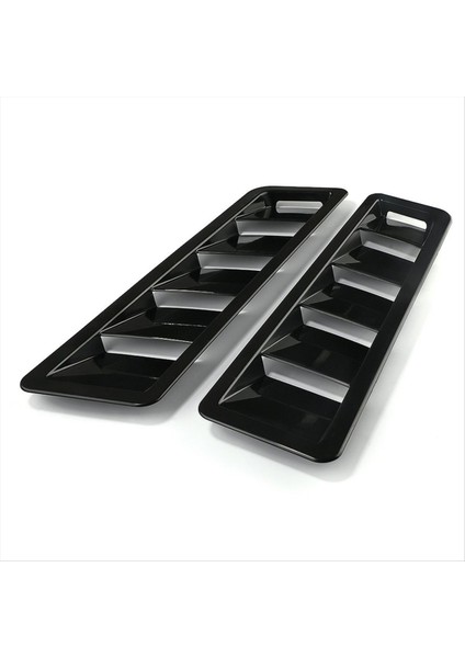 Araba Hood Hava Emme Kepçe Havalandırma Karto Soğutma Paneli Kaput Hava Emme Paneli Abs 17X5 Inç Parlak Siyah (Yurt Dışından)