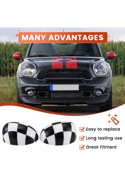 Bmw Mini Cooper Için R50 R50 R52 R53 Rhd Dikiz Bakış Ayna Ters Ayna Kapak Kabuğu Dekorasyonu Otomobil Parçaları Siyah-Beyaz (Yurt Dışından) indirimleri