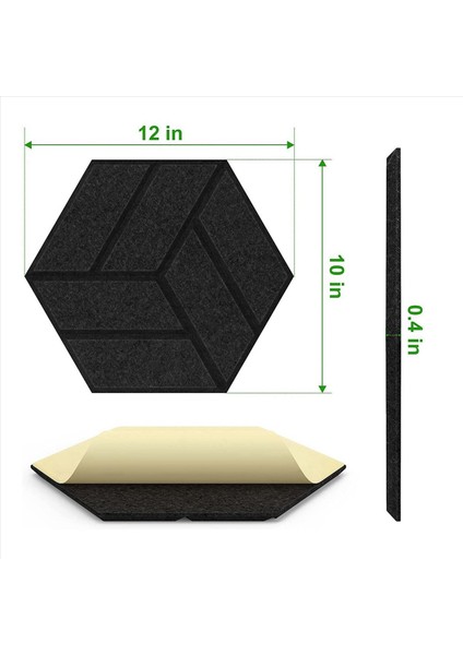 24 Paket Kendinden Yapışkan Akustik Paneller Altıgen Ses Kanıtı Köpük Panelleri Stüdyo Için Kullanılan Duvar Için Ses Geçirmez Dolgu (Yurt Dışından) modelleri