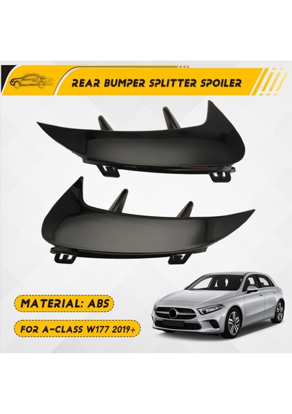 Araba Arka Tampon Ayırıcı Spoiler Arka Sis Lambası Spoiler Kapak Trim Mercedes-Benz A-Serisi W177 2019+ Tepe Stili (Yurt Dışından) fırsatları