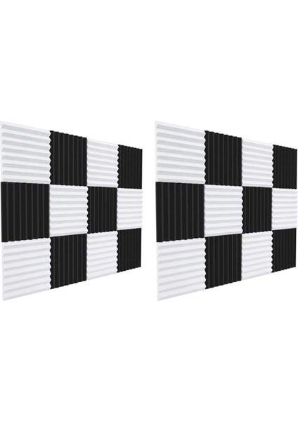 24 Adet Akustik Köpük Tahtası Ses Yalıtım Ses Sesli Ses Yalıtım Pedi Studio Tavan Oyun Odası Için 2 5X30X30CM (Yurt Dışından)