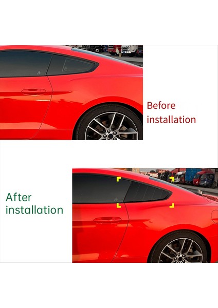 Araba Arka Üçgen Pencere Panjur Panjurları Panjurlar Ford Mustang Için Kapak Kaplama Mk6 2015-2023 Karbon Fiber (Yurt Dışından) fiyatları