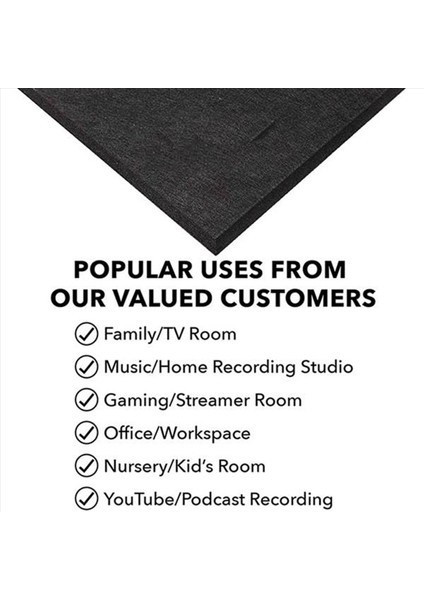 48 Pcs Akustik Köpük Paneller Ses Yalıtımı Paneli Eğimli Kenar Ses Panelleri Ev ve Ofislerde Kullanılan Akustik Duvar (Yurt Dışından) modelleri