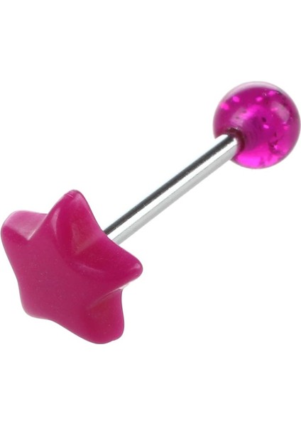 30 Çok Renkli Akrilik Yıldız Dil Çubuğu Halkası Halter Vücut Piercing (Yurt Dışından) fırsatları