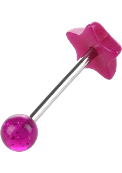 30 Çok Renkli Akrilik Yıldız Dil Çubuğu Halkası Halter Vücut Piercing (Yurt Dışından) indirimleri