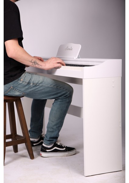 Piyano Standi - Sonic BL170 Model Piyanoya Uyumlu Beyaz (Model Ismi: Pekinel)
