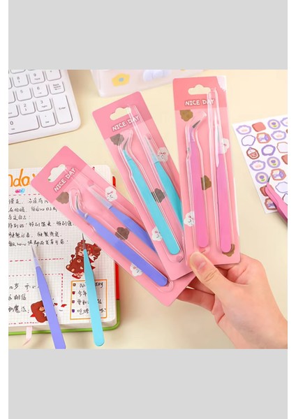 2'li Hobi Cımbız Seti (Sivri ve Eğik Uçlu) Metal 11 cm