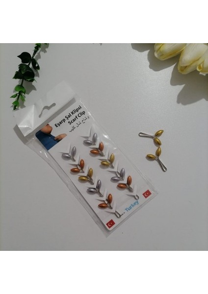 Eşarp Şal Klips 12 Li 1 Paket MS138