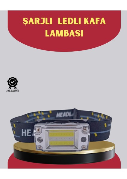 Şarj Edilebilir LED Kafa Feneri 215 Lümen Xpe Cob Güçlü Aydınlatma