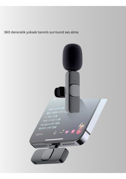 iPhone Uyumlu Çift Mikrofonlu Kablosuz Yaka Seti Profesyonel Ses - MK001R-4ODFG2 fiyatları