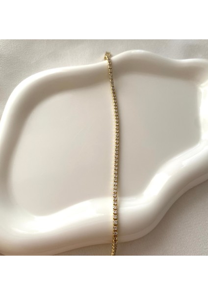 Vıp Seri Xuping 14K Altın Kaplama Ince Su Yolu Gold Bileklik