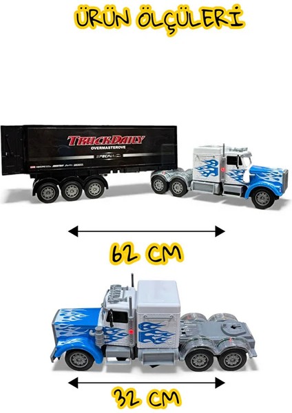 Uzaktan Kumandalı Full Fonksiyonlu 62 cm Işıklı Tır - LED Işıklı Ayrılabilir Dorse Açılır Kapılı Tır indirimleri