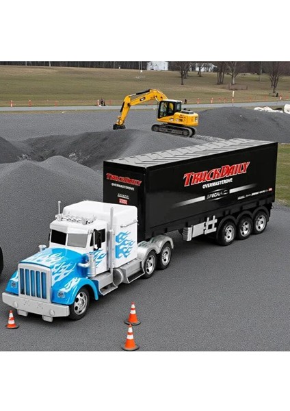 Uzaktan Kumandalı Full Fonksiyonlu 62 cm Işıklı Tır - LED Işıklı Ayrılabilir Dorse Açılır Kapılı Tır