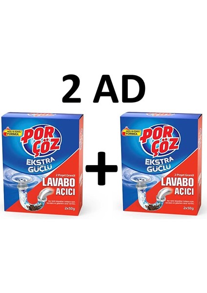 Lavabo Açıcı 2 Ad x 50 gr (2 Kutu)