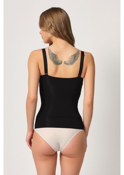 Siyah Mı Emay 2946 Göğüs Altı Balen Destekli Atlet Korse modelleri